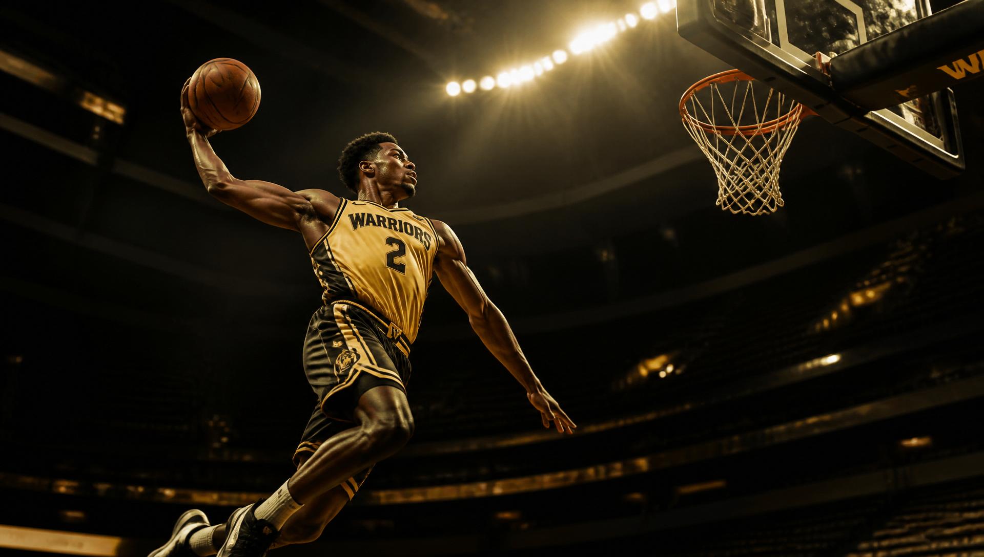 Golden Eagles player rising to the rim